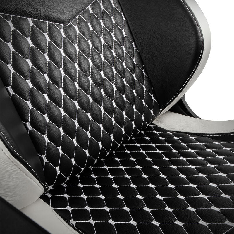 noblechairs EPIC gamingstol ekte skinn svart/hvit/rød justerbare armstøtter