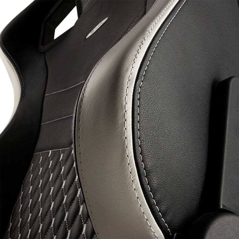 noblechairs EPIC gamingstol ekte skinn svart/hvit/rød med medfølgende puter