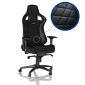 noblechairs EPIC gamingstol svart/blå forfra