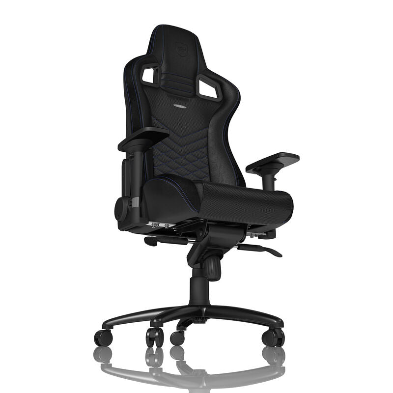 noblechairs EPIC gamingstol svart/blå montert i gamingrom
