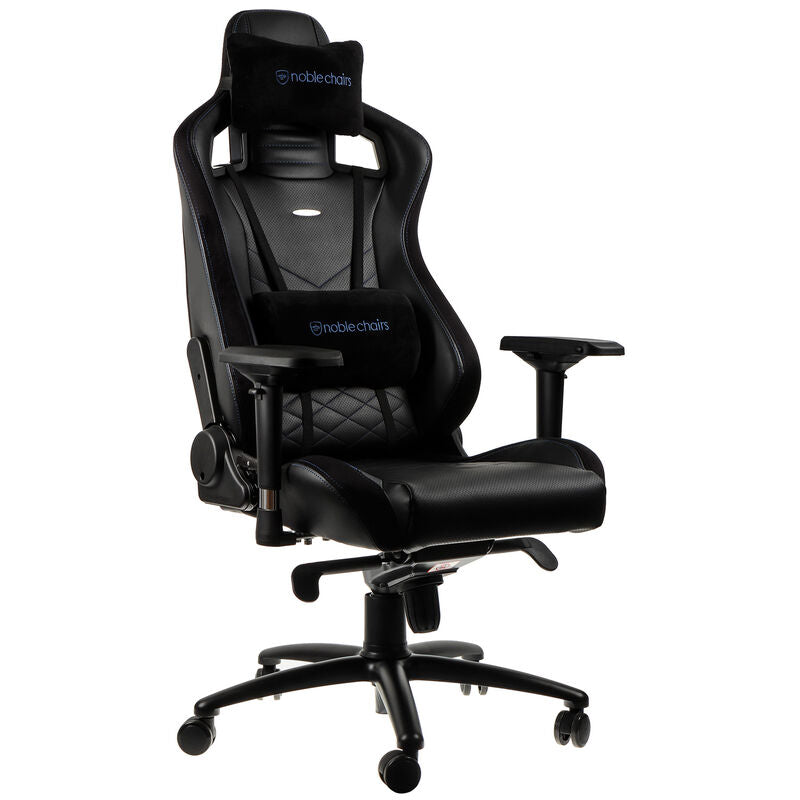 noblechairs EPIC gamingstol svart/blå med puter