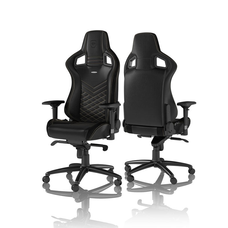 noblechairs EPIC gamingstol svart/gull bakside