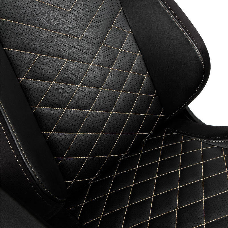 noblechairs EPIC gamingstol svart/gull sideprofil