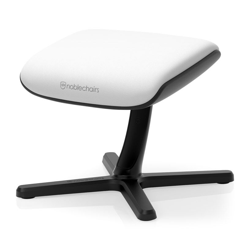 noblechairs Footrest 2 fotstøtte hvit nærbilde av base