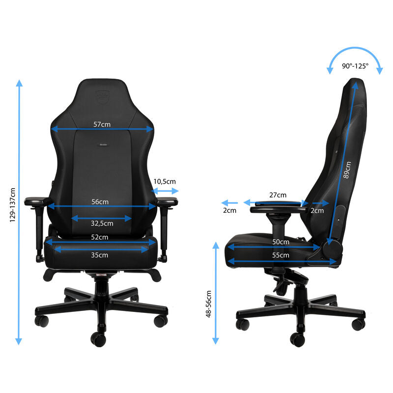 noblechairs HERO Black Edition detalj av armlener