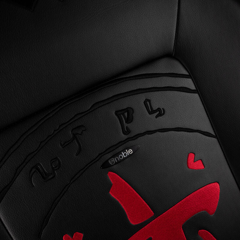 noblechairs HERO gamingstol DOOM Edition svart/rød minneskum hodepute