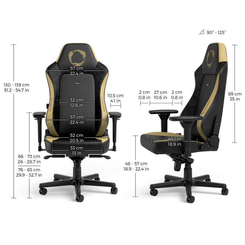 noblechairs HERO gamingstol Elder Scrolls Online Edition justerbare funksjoner