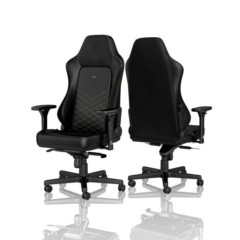noblechairs HERO gamingstol svart/gull 4D kunstlær bakside
