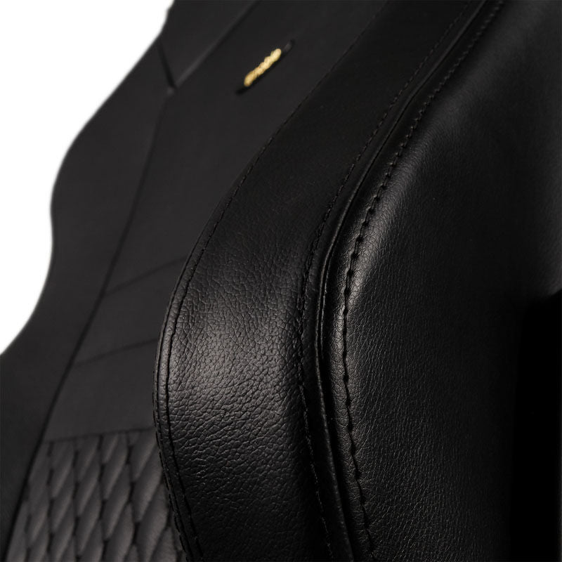 noblechairs HERO gamingstol ekte skinn svart hodestøtte med memory foam