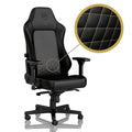 noblechairs HERO gamingstol svart/gull 4D kunstlær forfra