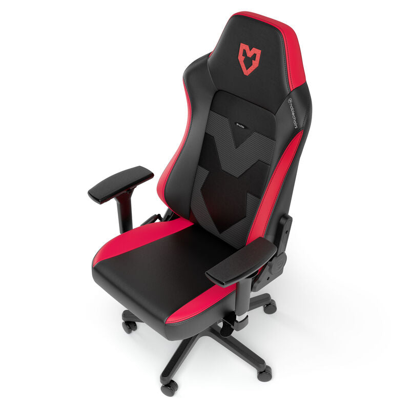 noblechairs HERO gamingstol MOUZ Edition svart/rød hjul detalj