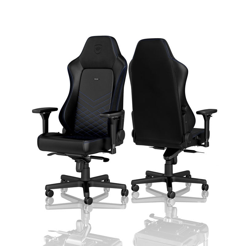 noblechairs HERO gamingstol svart/blå 4D armlener bakside