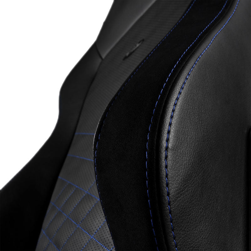 noblechairs HERO gamingstol svart/blå 4D armlener hukommelsesskum hodestøtte