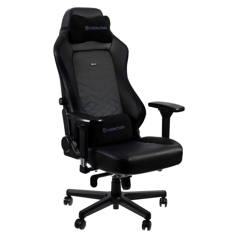 noblechairs HERO gamingstol svart/blå 4D armlener hjul og base