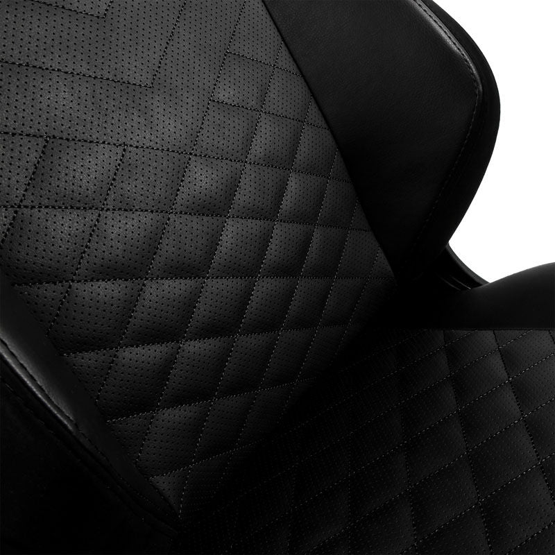 noblechairs HERO gamingstol svart visning av justerbare armlener