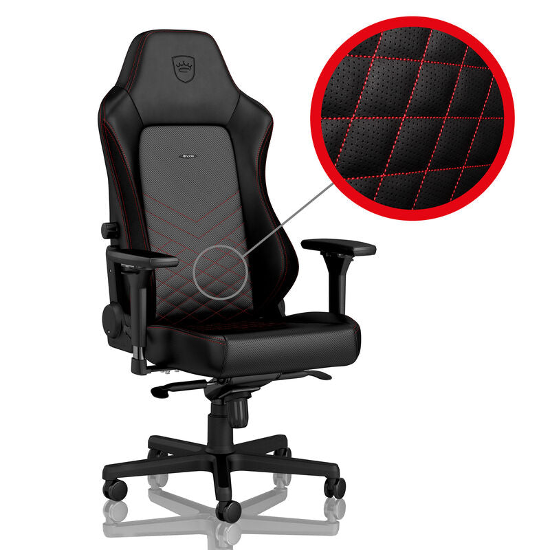 noblechairs HERO gamingstol svart/rød 4D armlener forfra