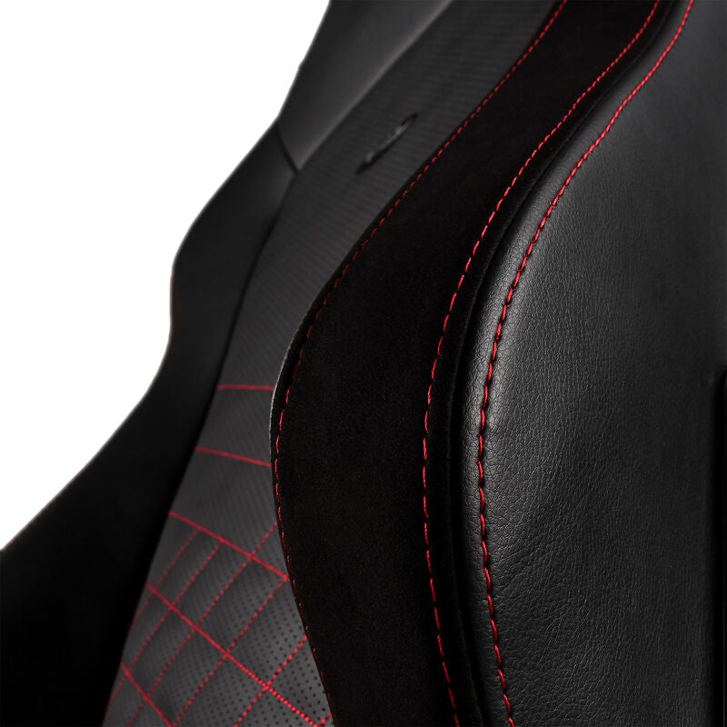 noblechairs HERO gamingstol svart/rød 4D armlener memory foam hodestøtte