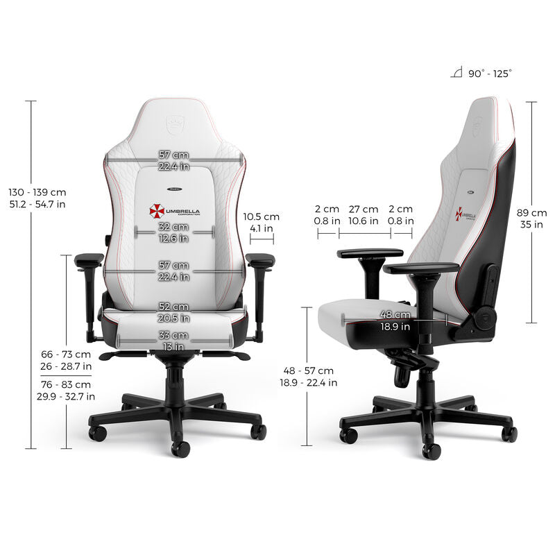 noblechairs HERO Resident Evil Umbrella Edition med justerbar ryggstøtte