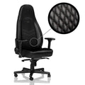noblechairs ICON gamingstol ekte skinn svart forfra