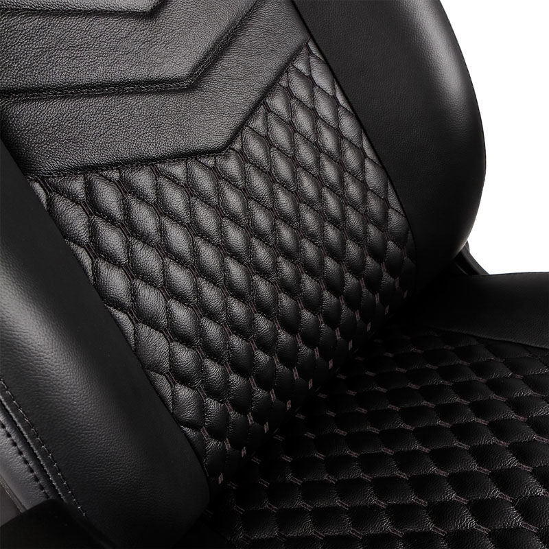 noblechairs ICON gamingstol ekte skinn svart hjuldetalj