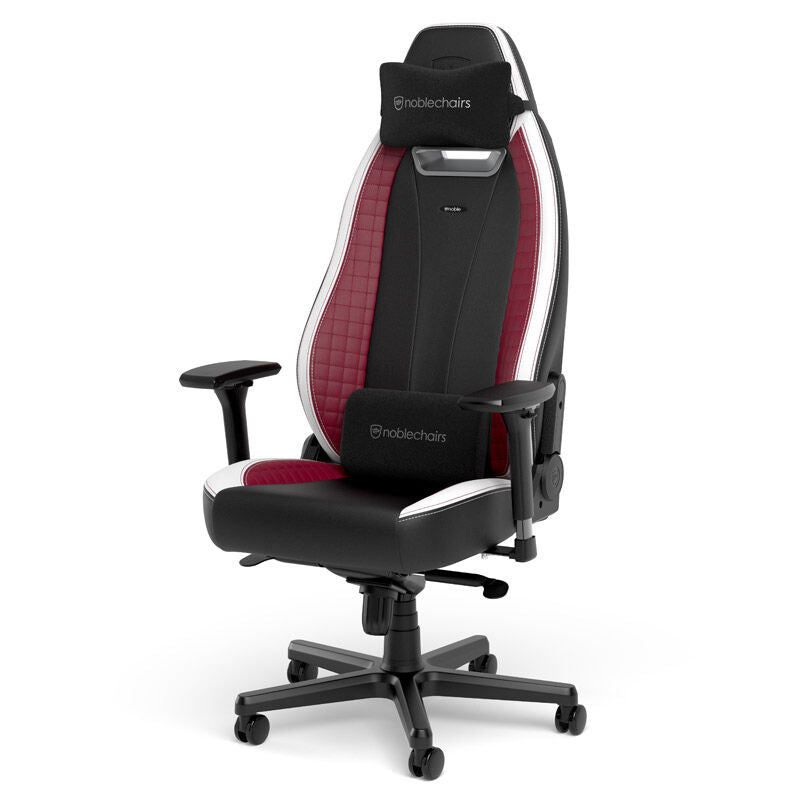 noblechairs LEGEND gamingstol svart/hvit/rød detalj av armlener