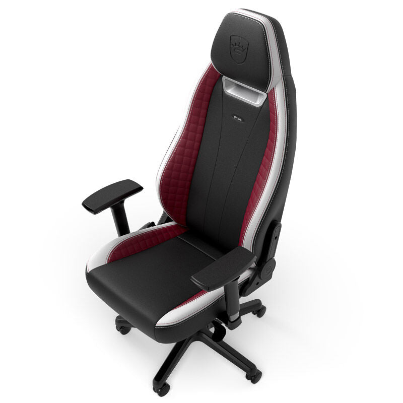 noblechairs LEGEND gamingstol svart/hvit/rød hjul og base