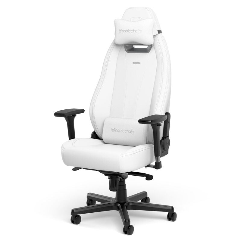 noblechairs LEGEND gamingstol White Edition detalj av armlener