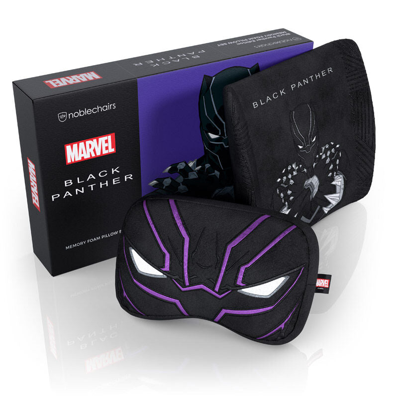 noblechairs Memory Foam putesett Black Panther Edition forfra