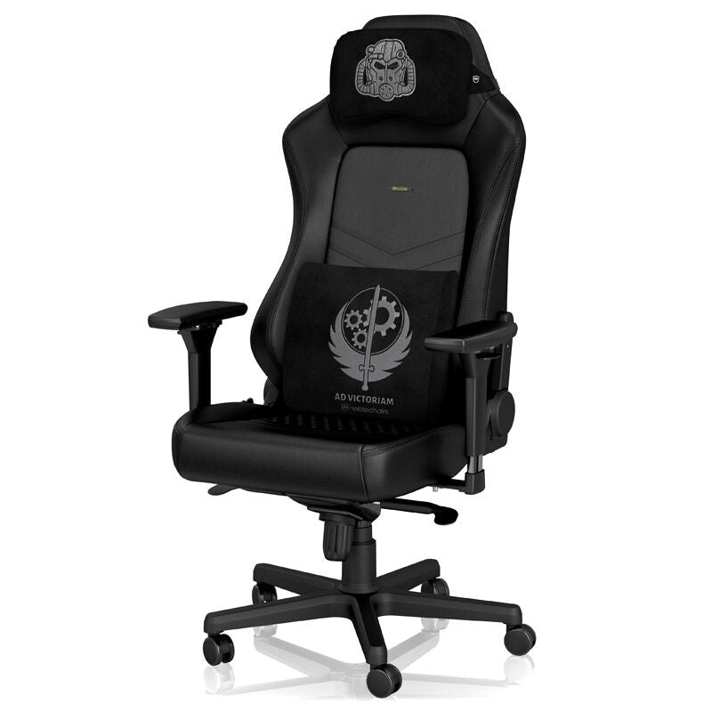 noblechairs Memory Foam putesett Brotherhood of Steel Edition montert på stol