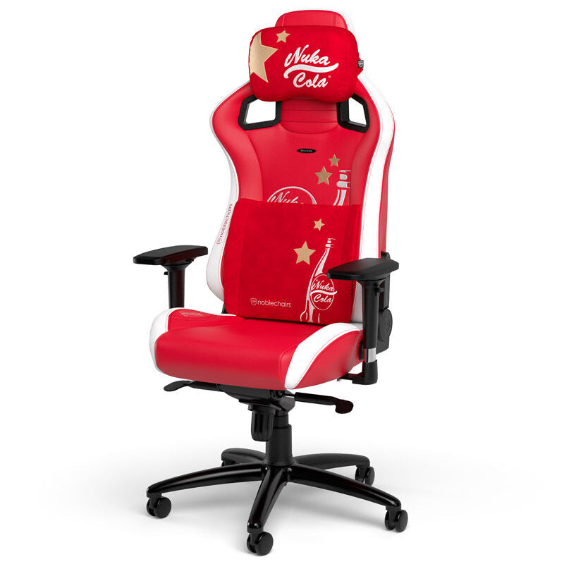 noblechairs Memory Foam putesett Fallout Nuka-Cola Edition montert på stol