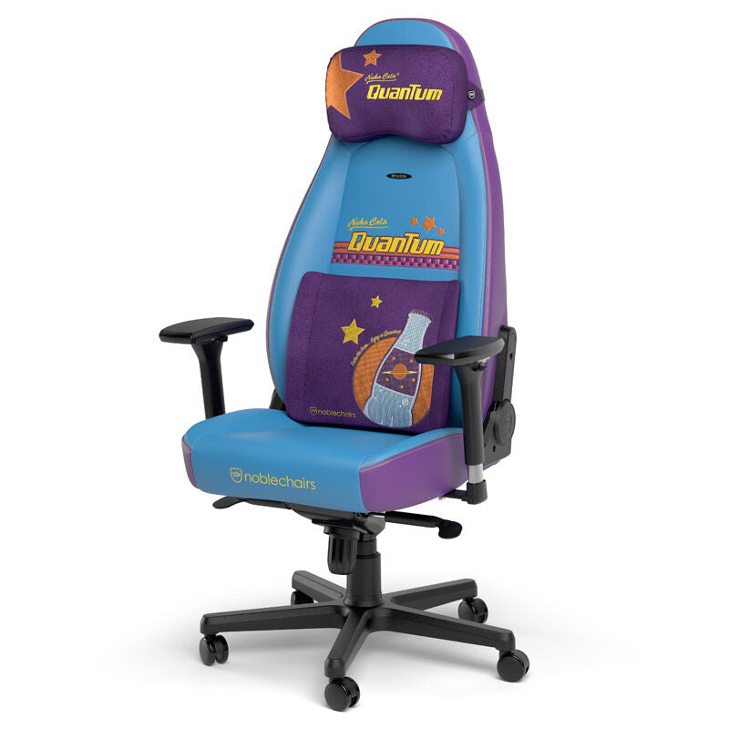 noblechairs Memory Foam putesett Fallout Nuka-Cola Quantum Edition montert på stol