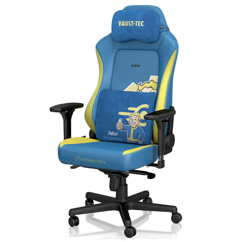 noblechairs Memory Foam putesett Fallout Vault-Tec Edition montert på stol