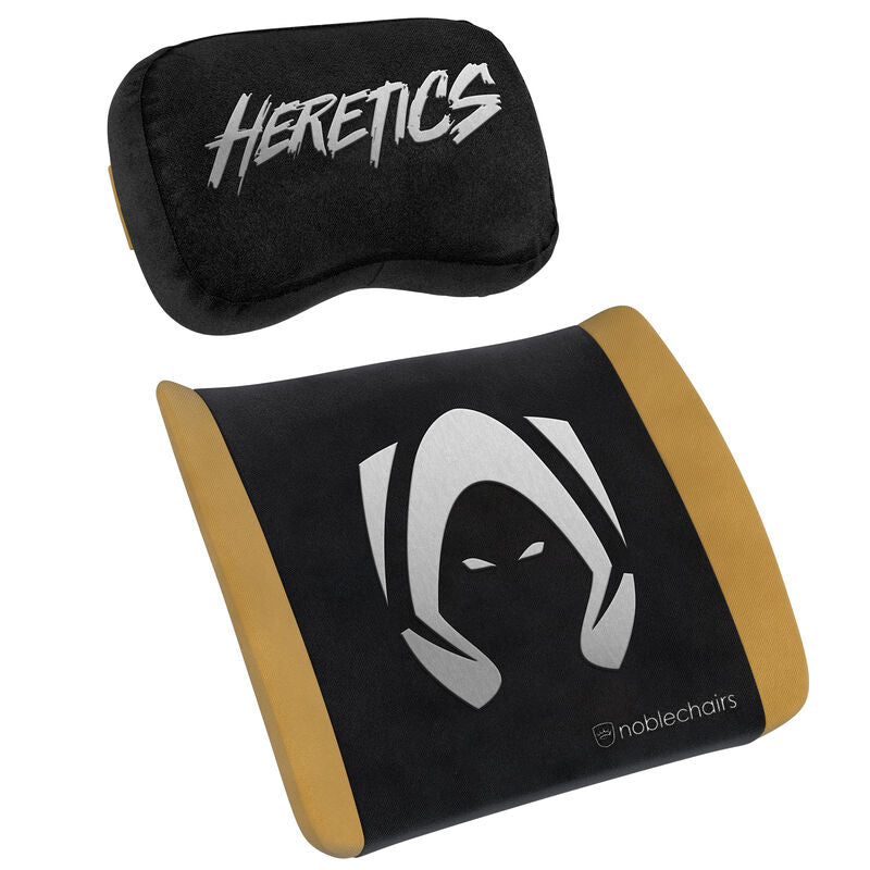 noblechairs Memory Foam putesett Heretics Edition svart/hvit bakside
