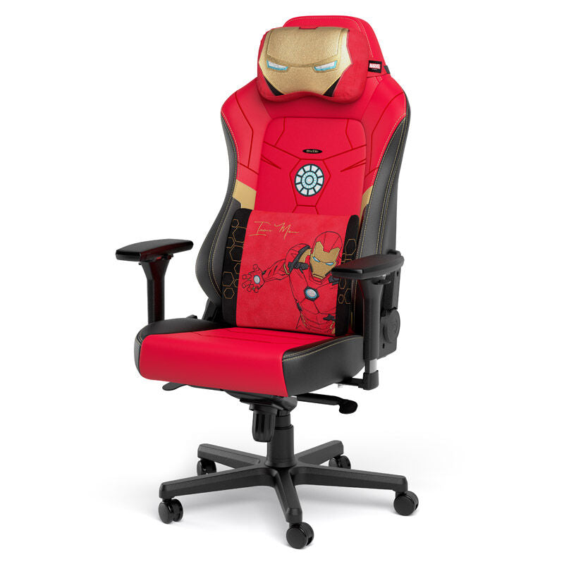 noblechairs Memory Foam putesett Iron Man Edition montert på stol