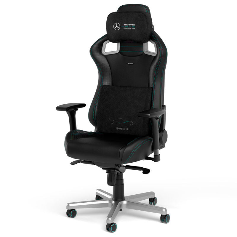 noblechairs Memory Foam putesett Mercedes-AMG Petronas F1 montert på stol