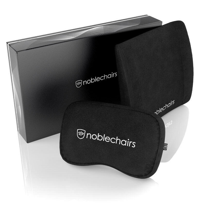 noblechairs Memory Foam putesett svart forfra