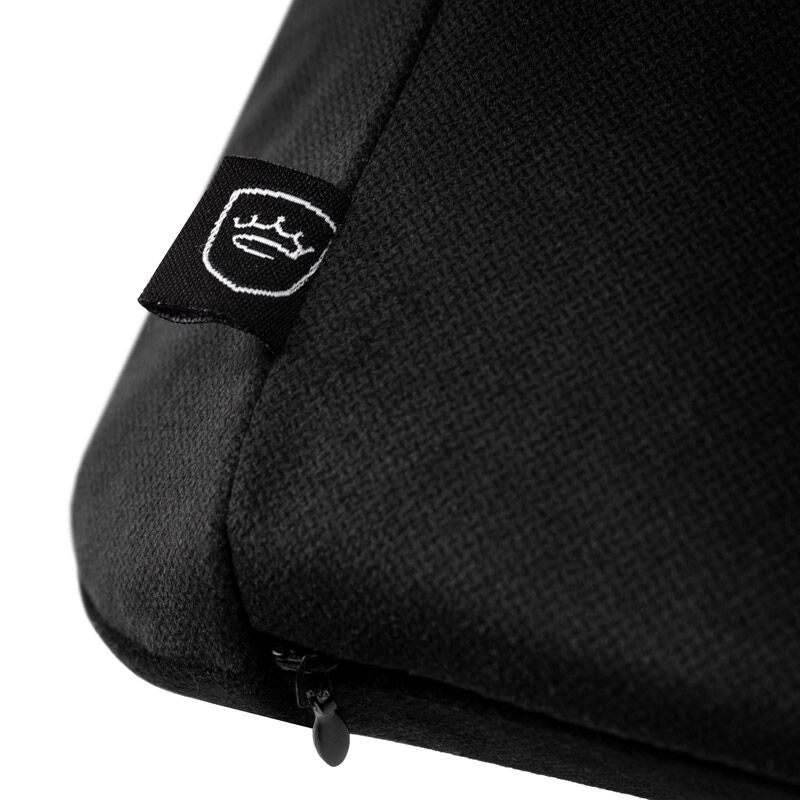 noblechairs Memory Foam putesett svart stoff detalj