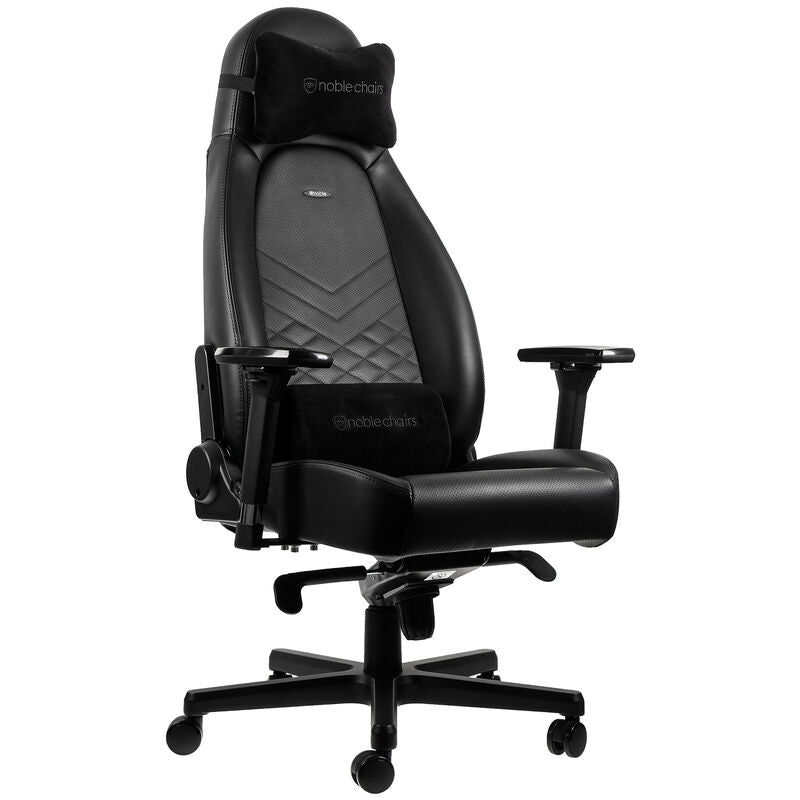 noblechairs ICON gamingstol kunstskinn svart/svart sideprofil