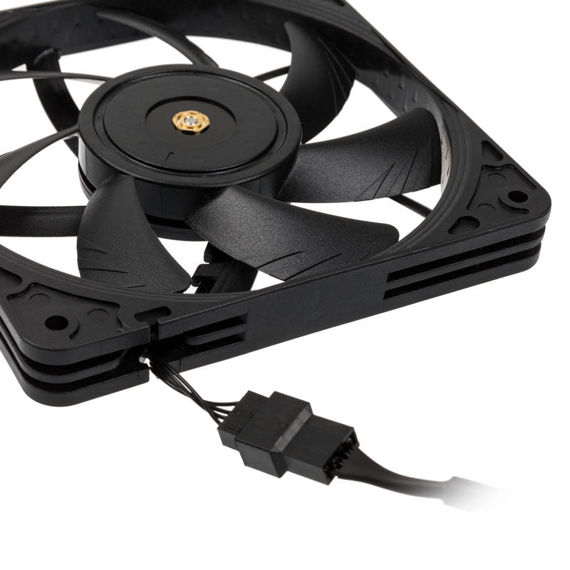 Noctua NF-A12x15 PWM chromax.black.swap vifte 120 mm slim detalj av rotorblader