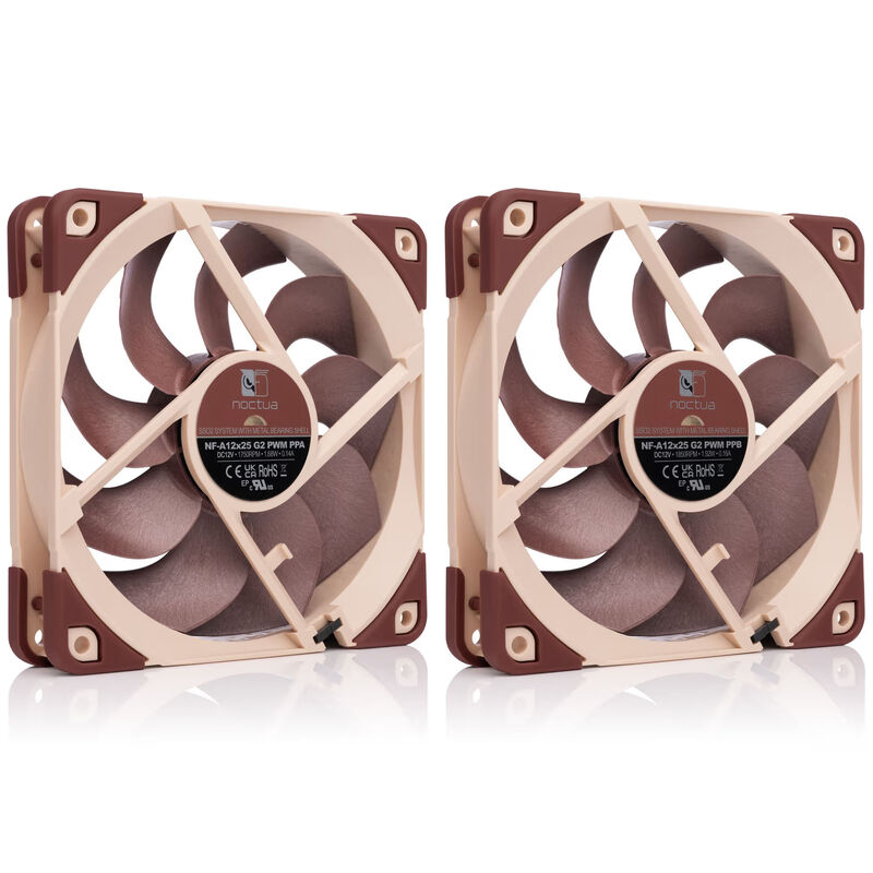 Detalj av Noctua NF-A12x25 G2 Sx2-PP PWM vifte 120 mm vifteblader