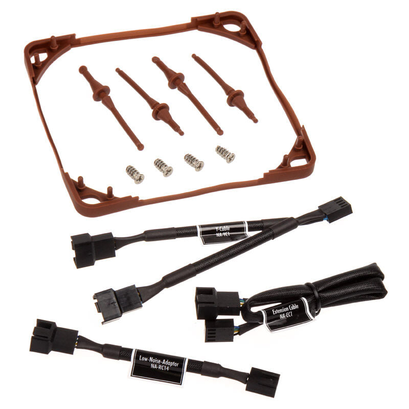 Noctua NF-A12x25 LS-PWM vifte 120 mm stillegående detalj av vibrasjonspute