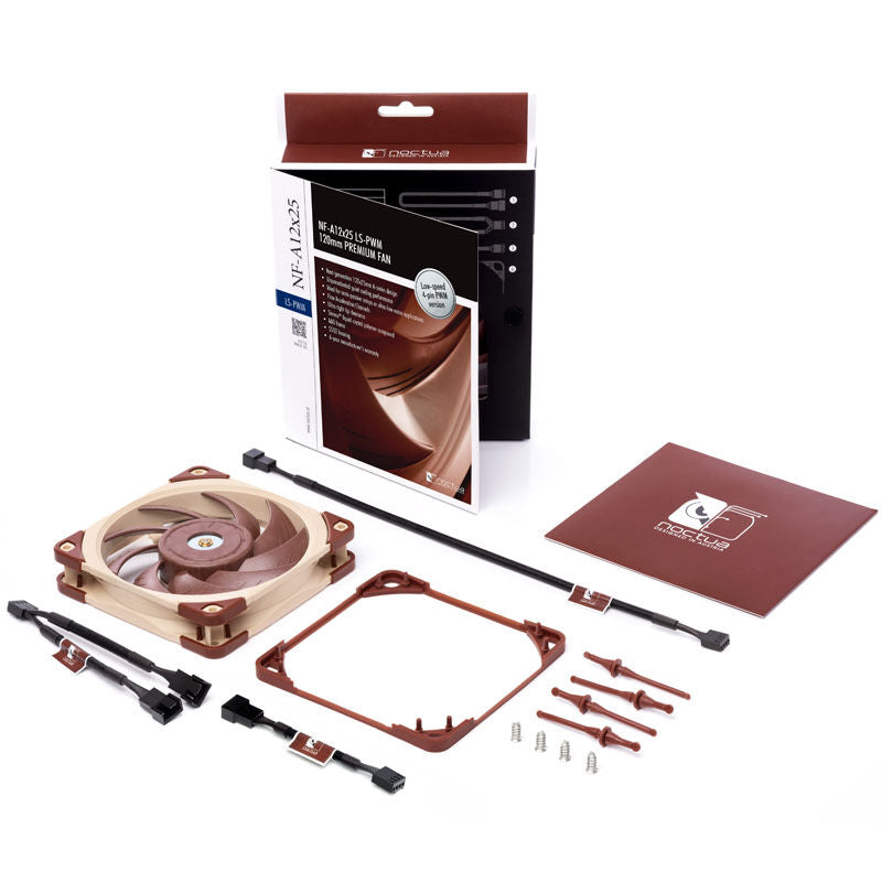 Noctua NF-A12x25 LS-PWM vifte 120 mm stillegående sideprofil