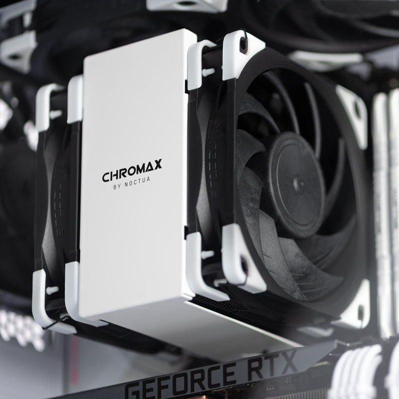 Noctua NF-A12x25 PWM chromax.black.swap vifte 120 mm anti-vibrasjonspads