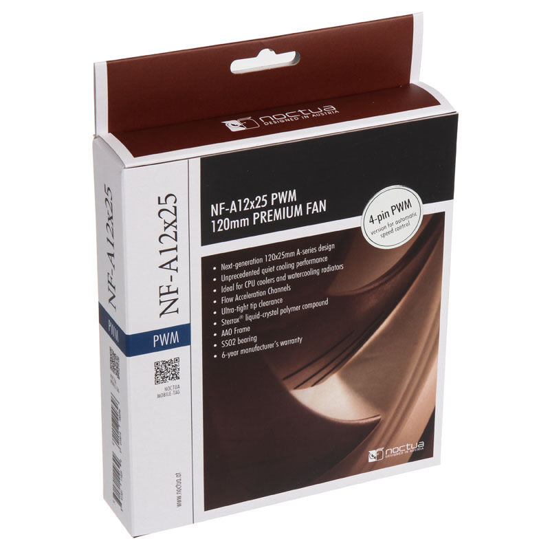 Noctua NF-A12x25 PWM vifte 120 mm 2000 RPM med kabel