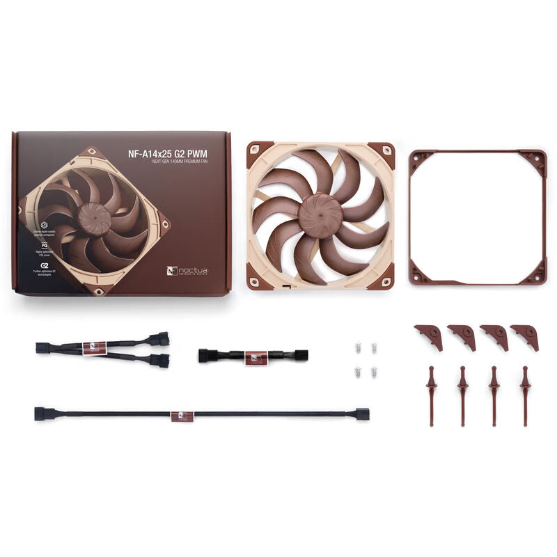 Noctua NF-A14x25 G2 PWM vifte 140 mm pakkedesign