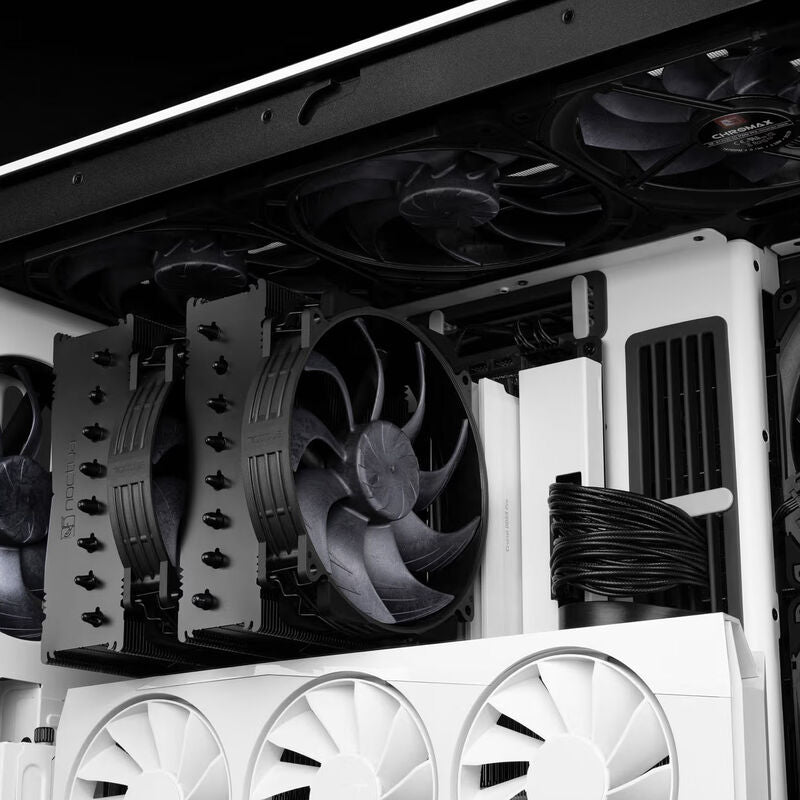 Noctua NF-A14x25r G2 PWM chromax.black vifte med tilbehør