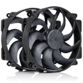 Noctua NF-A14x25r G2 PWM chromax.black vifte forfra