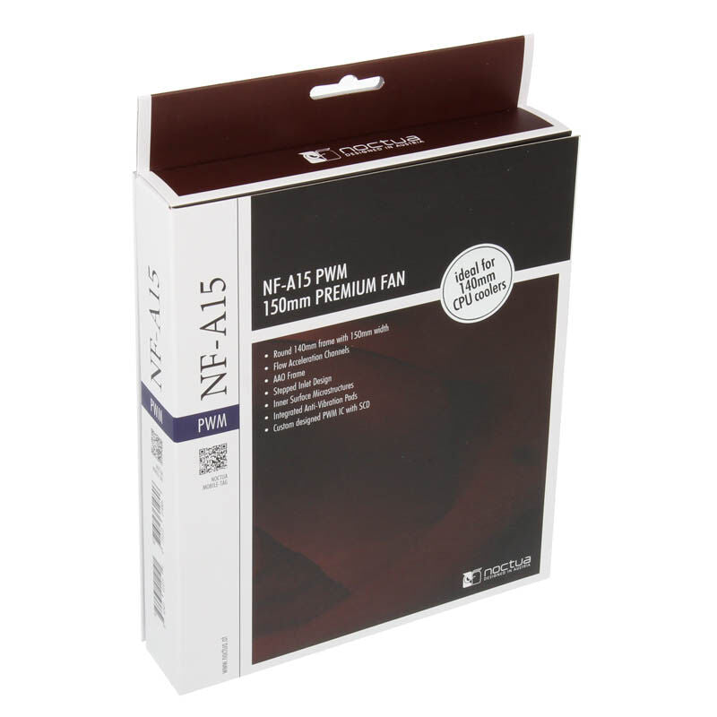 Noctua NF-A15 PWM vifte 140 mm stillegående nærbilde av ramme