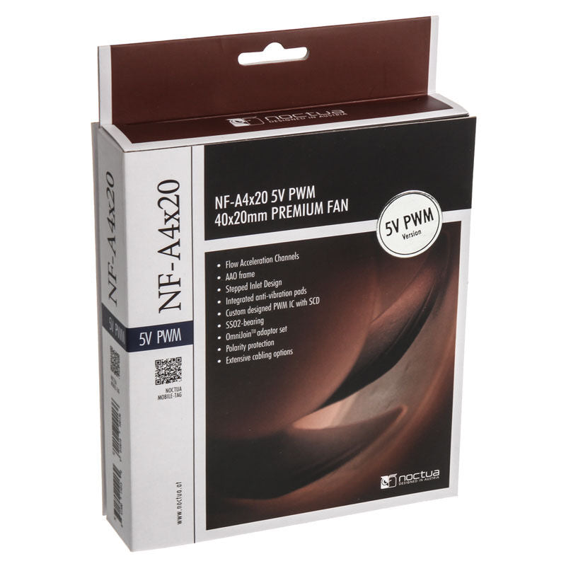 Sideprofil av Noctua NF-A4x20 5V PWM vifte