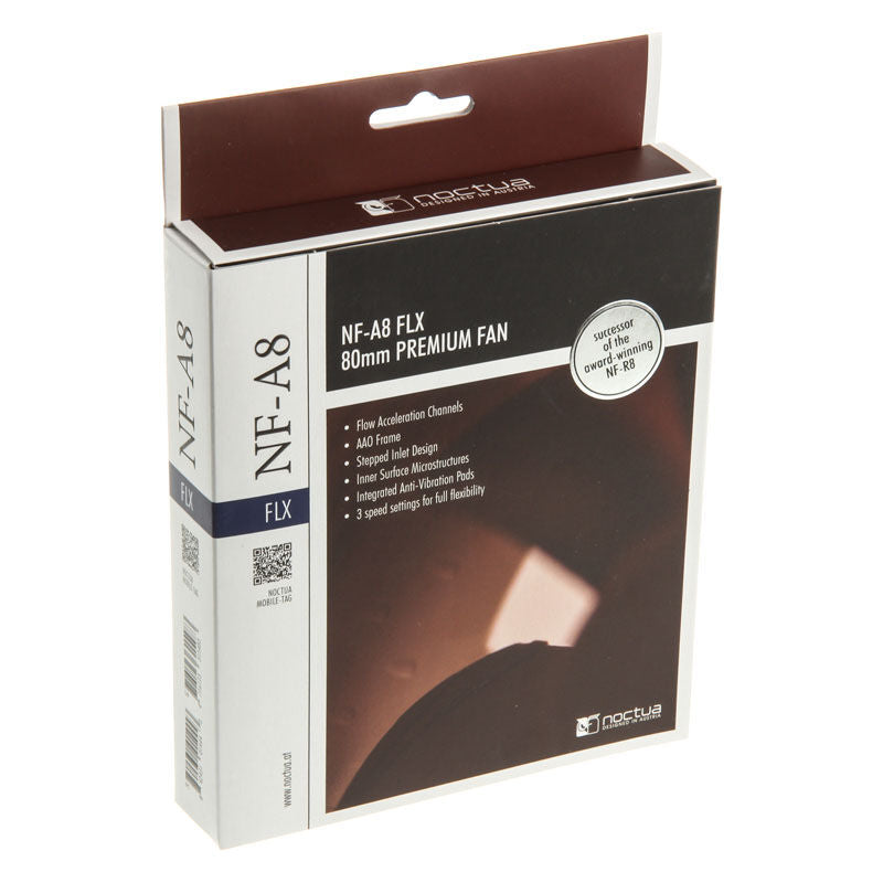 Noctua NF-A8 FLX vifte 80 mm stillegående anti-vibrasjon pads